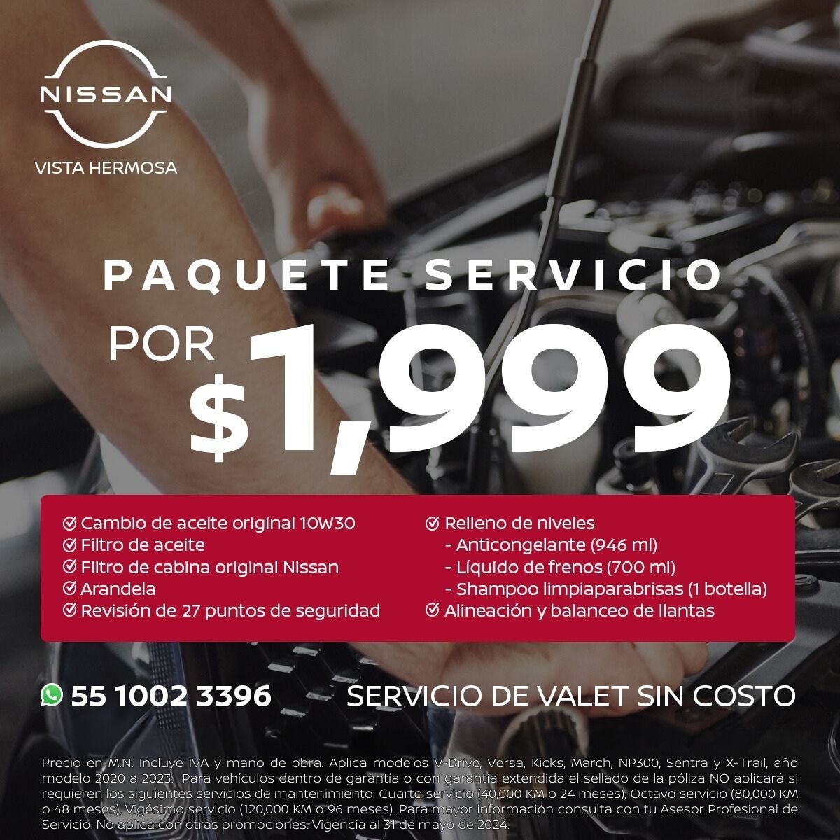 PAQUETE SERVICIO POR $1,999