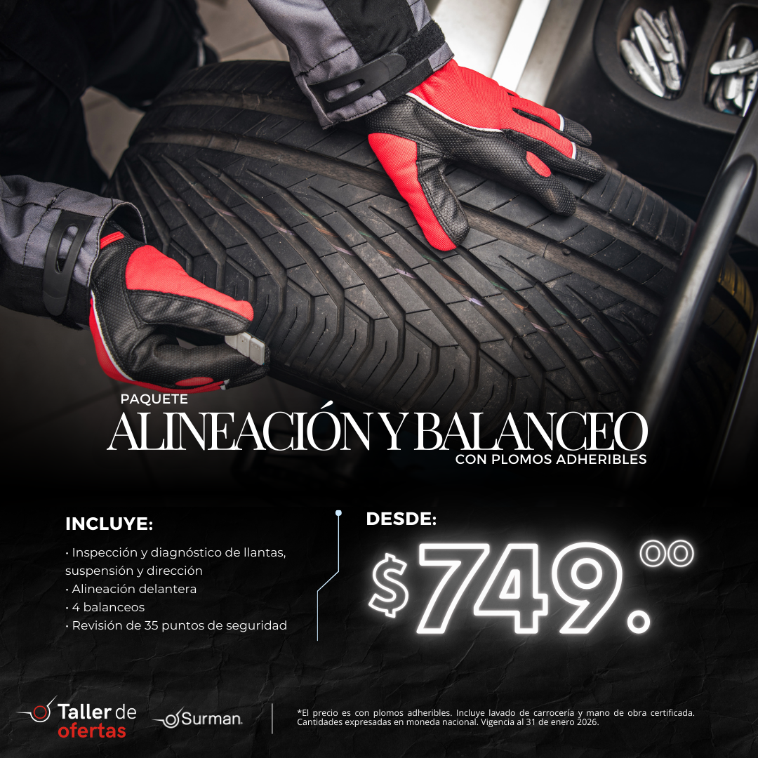 PAQUETE DE ALINEACIÓN Y BALANCEO CON PLOMOS ADHERIBLES
